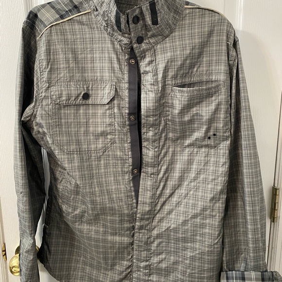 lululemon athletica Jackets & Blazers - lululemon athletica Gray Plaid Shirt Jacket